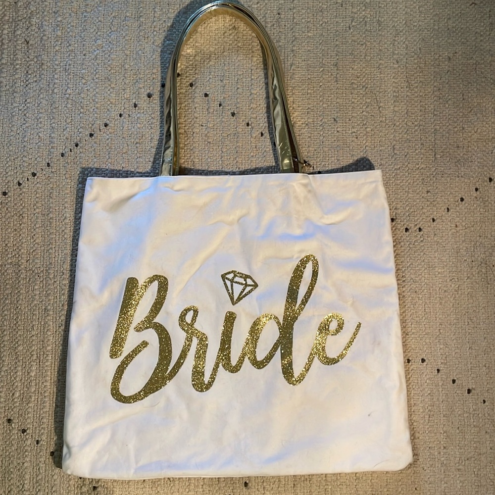 Bride/Mrs reversible tote bag